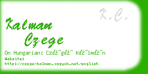 kalman czege business card